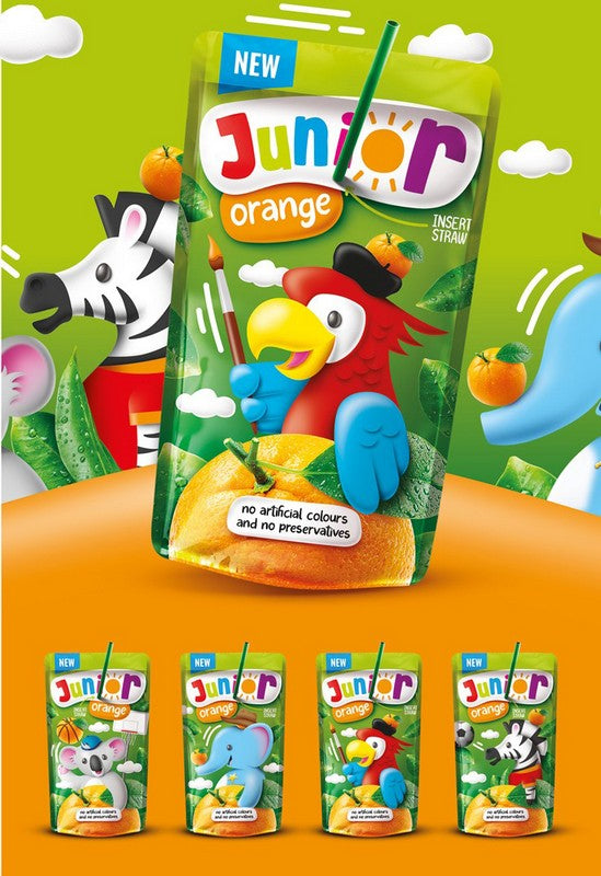 Junior Orange Kids Juice, 200 mL - Image 2