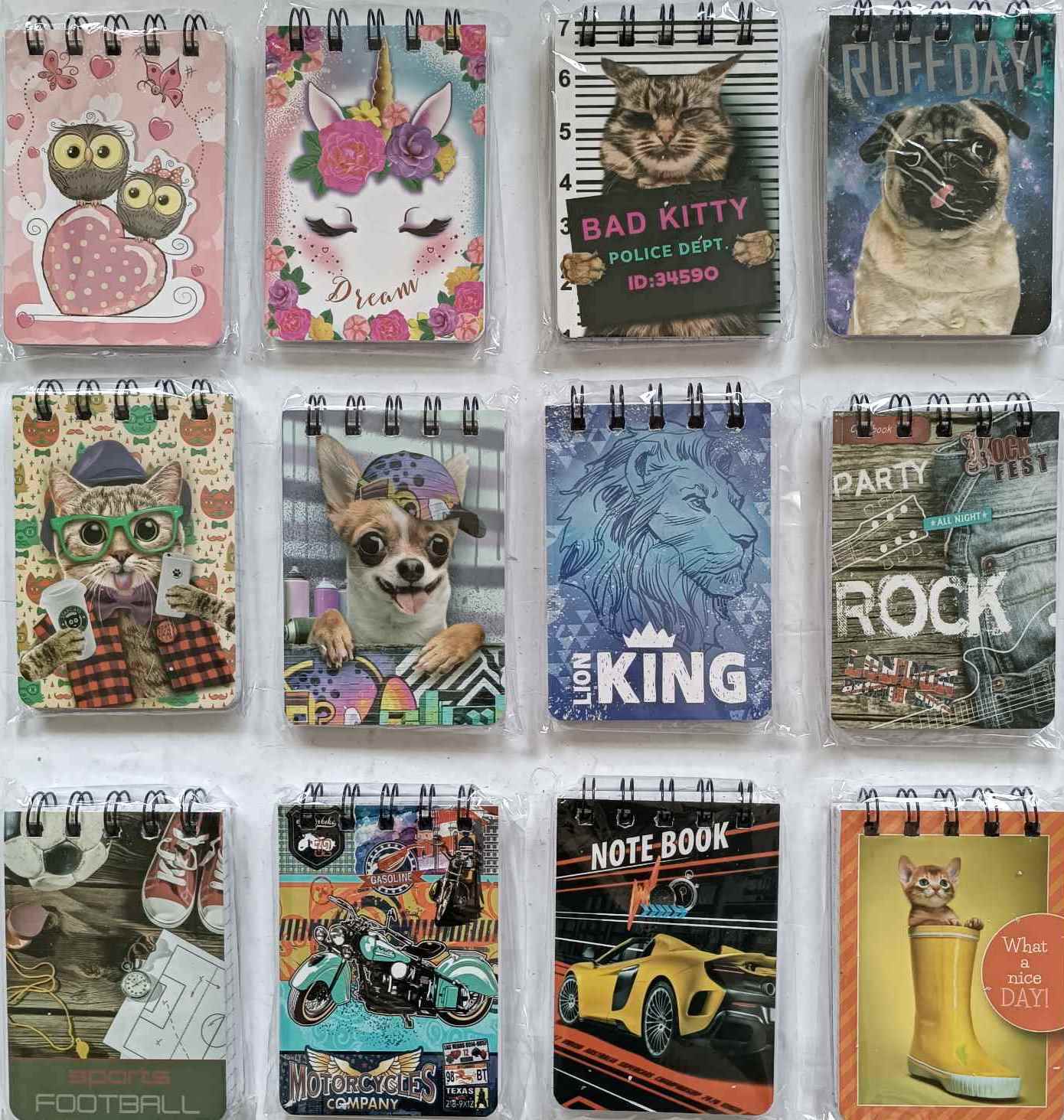 10080 A7 Kids' Spiral Notebook, 80 Sheets, Assorted