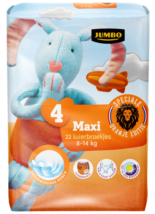 Jumbo 4 Baby Pull-Up Diaper Pants, 22 pcs, 8-14 kg