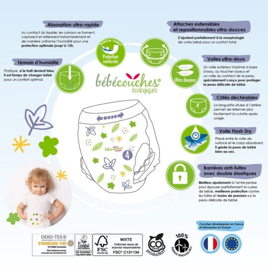 People and Baby Eco 4 Baby Pull-Up Diaper Pants, 22 pcs, 8-15 kg - Image 3
