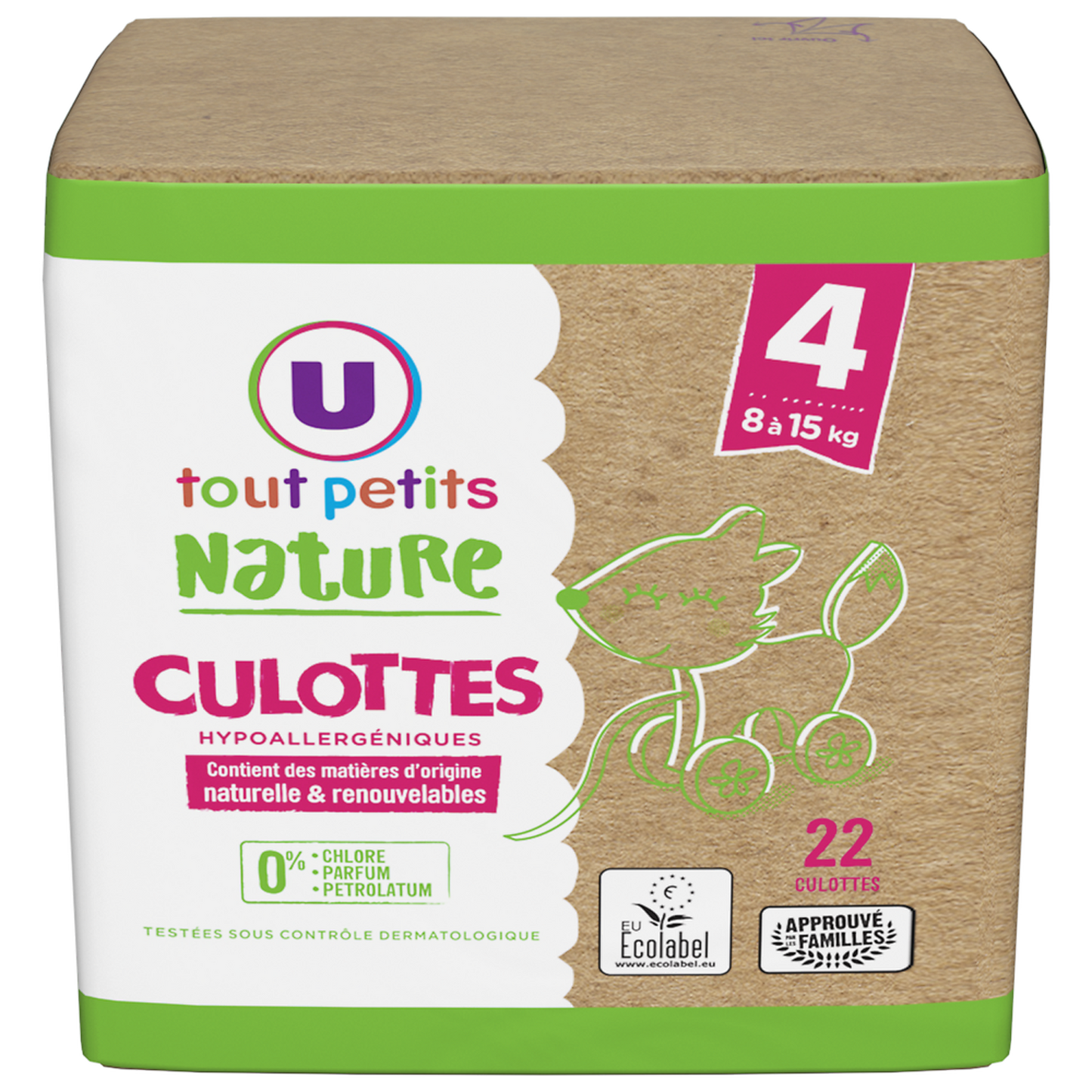 U tout petits Nature 4 Baby Pull-Up Diaper Pants, 22 pcs, 8-15 kg - Image 2