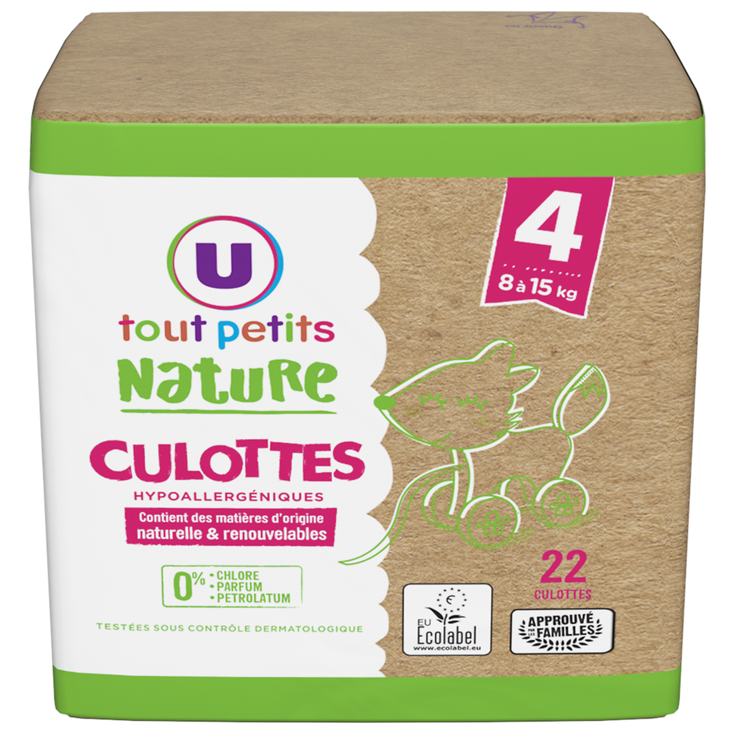 U tout petits Nature 4 Baby Pull-Up Diaper Pants, 22 pcs, 8-15 kg - Image 2