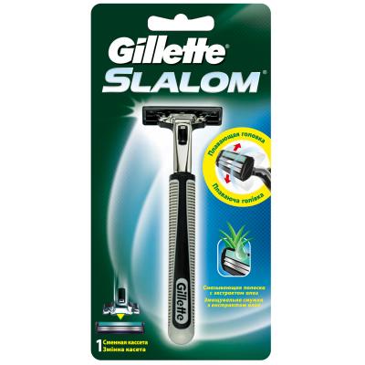 Gillette Slalom Razor with 1 Replacement Cartridge