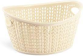 Ucsan Plastik M-1167 Oval Knit-Style Basket, 25.2 x 20.5 x 13 cm, 3.3 L - Image 3