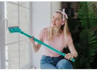 Clean Brush 3131 Window Squeegee with Telescopic Handle, 28 cm, Length 77-115 cm - Image 4