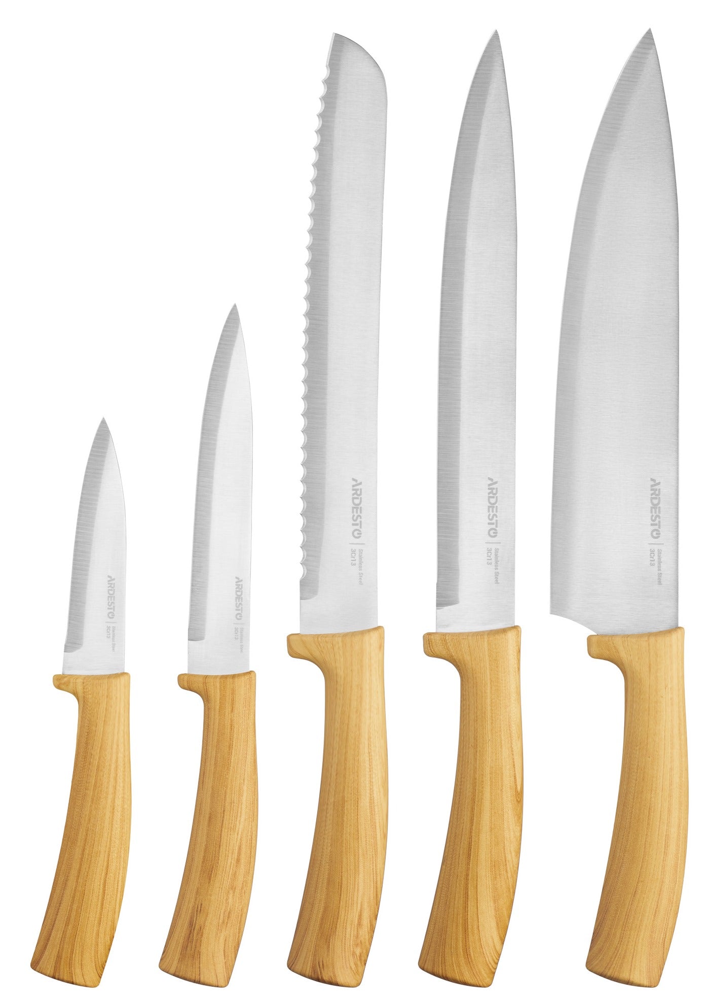 Ardesto Midori AR2105WD Kitchen Knife Set, 5 pcs