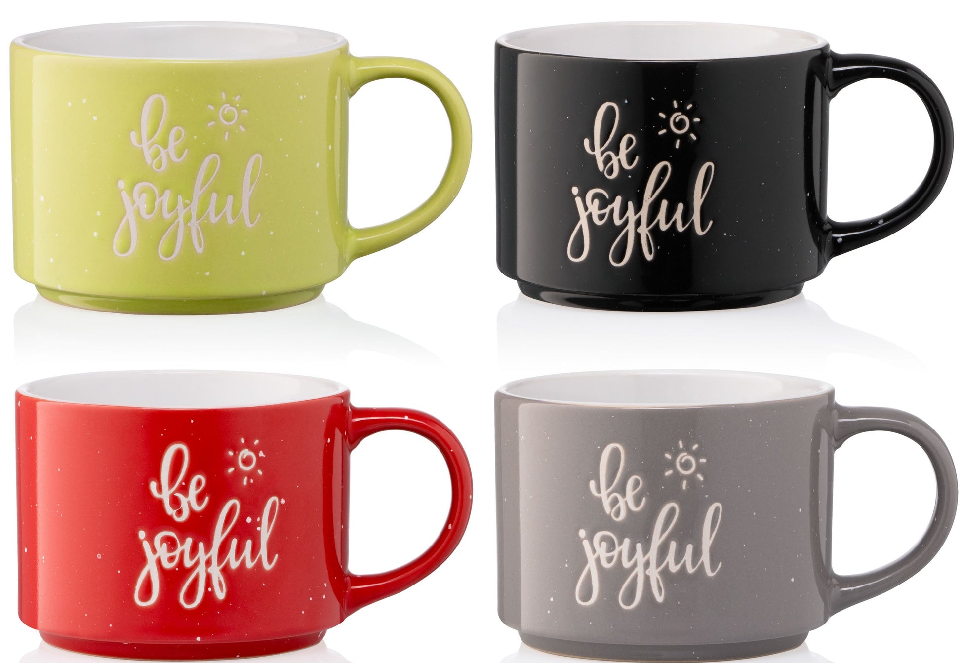 Ardesto Be Joyful AR3472 Ceramic Mug, Assorted Designs, 330 mL