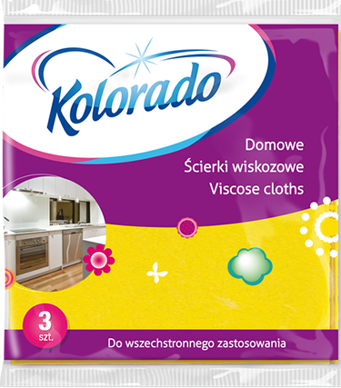 Kolorado Viscose Cleaning Cloths, 3 pcs