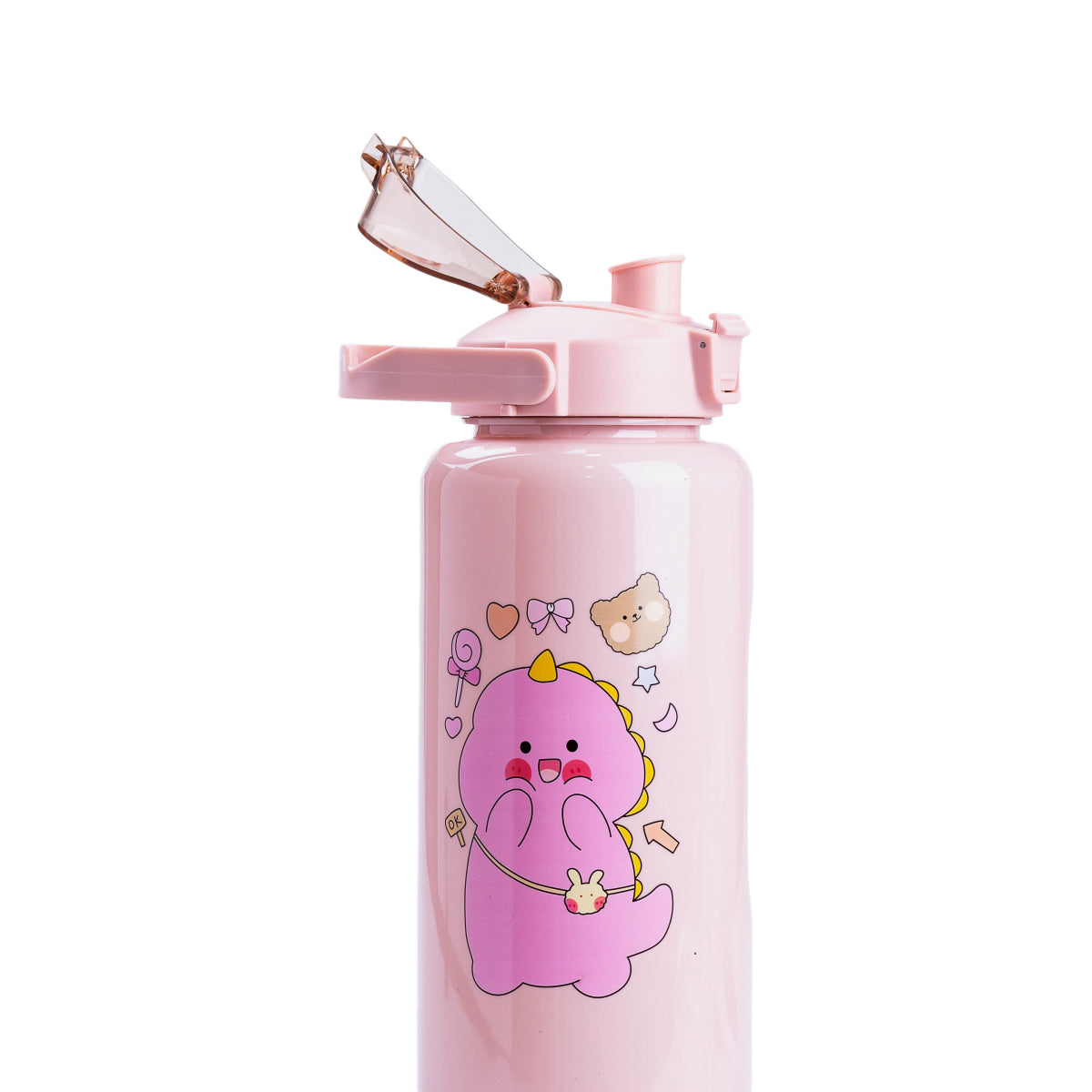 Dinosaur Pink 3-in-1 Water Bottle Set, 300 mL, 700 mL & 2 L - Image 2