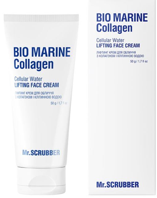 Mr. Scrubber Bio Marine Collagen Lifting Face Cream with Collagen & Cell Water, 50 g