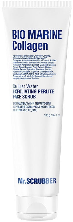 Mr. Scrubber Bio Marine Collagen Exfoliating Perlite Face Scrub with Collagen & Cell Water, 100 g