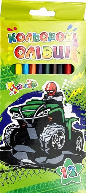 Neznaika 081910 Colored Pencils for Boys, 12 Colors