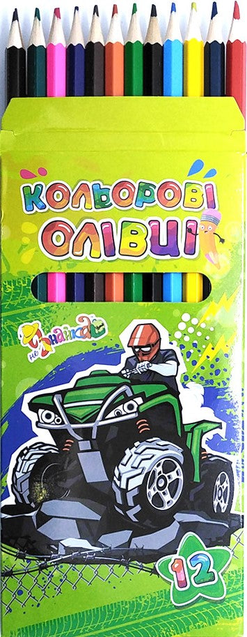 Neznaika 081910 Colored Pencils for Boys, 12 Colors - Image 2