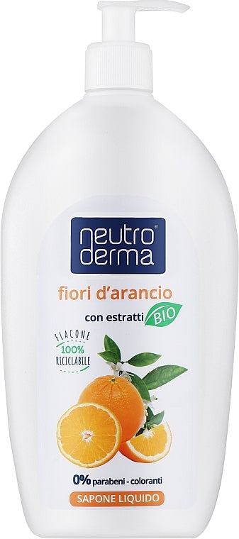 Neutro Derma Organic Orange Blossom Extract Liquid Hand Soap with Pump, 1 L