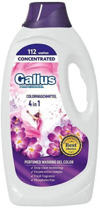 Gallus Professional Color 4-in-1 Laundry Detergent Gel, 112 Loads, 4.05 L