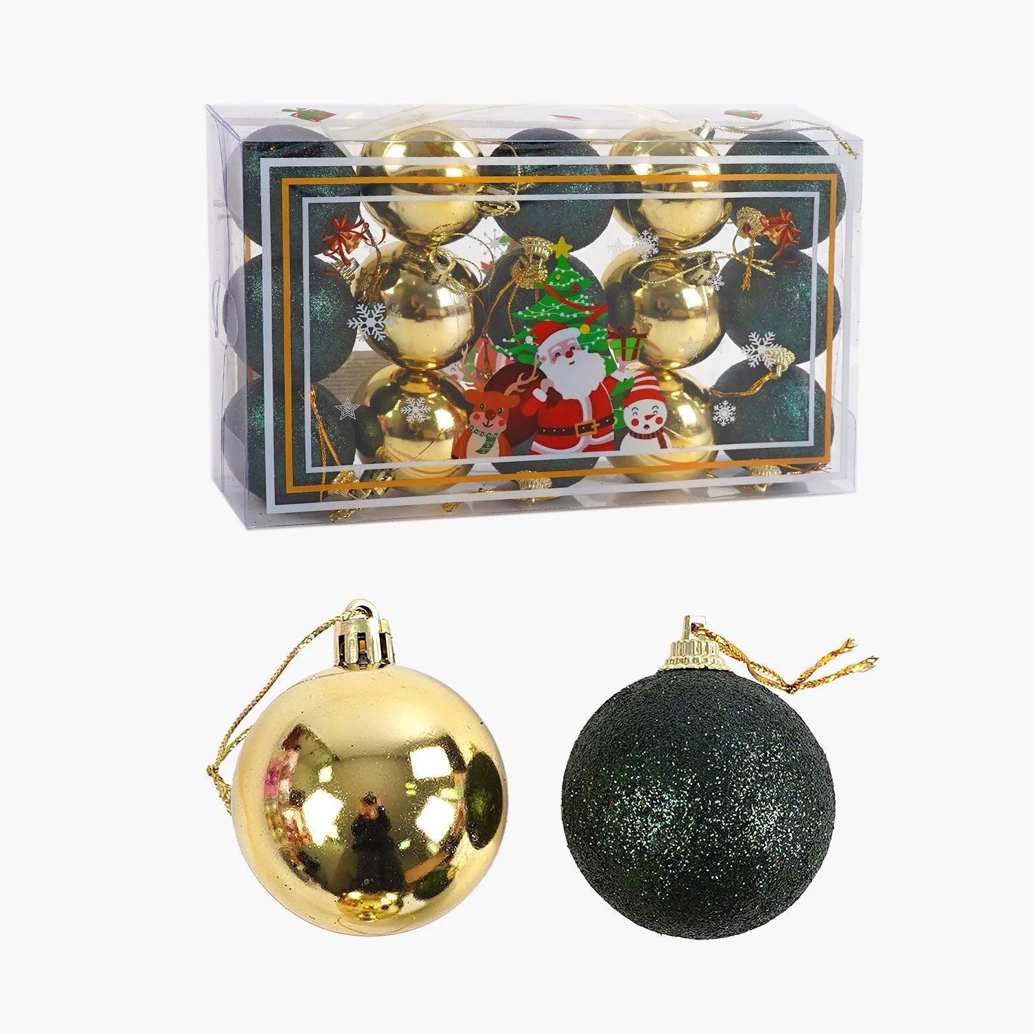 C 67307 Christmas Ball Ornaments, 5 cm Diameter, 15 pcs