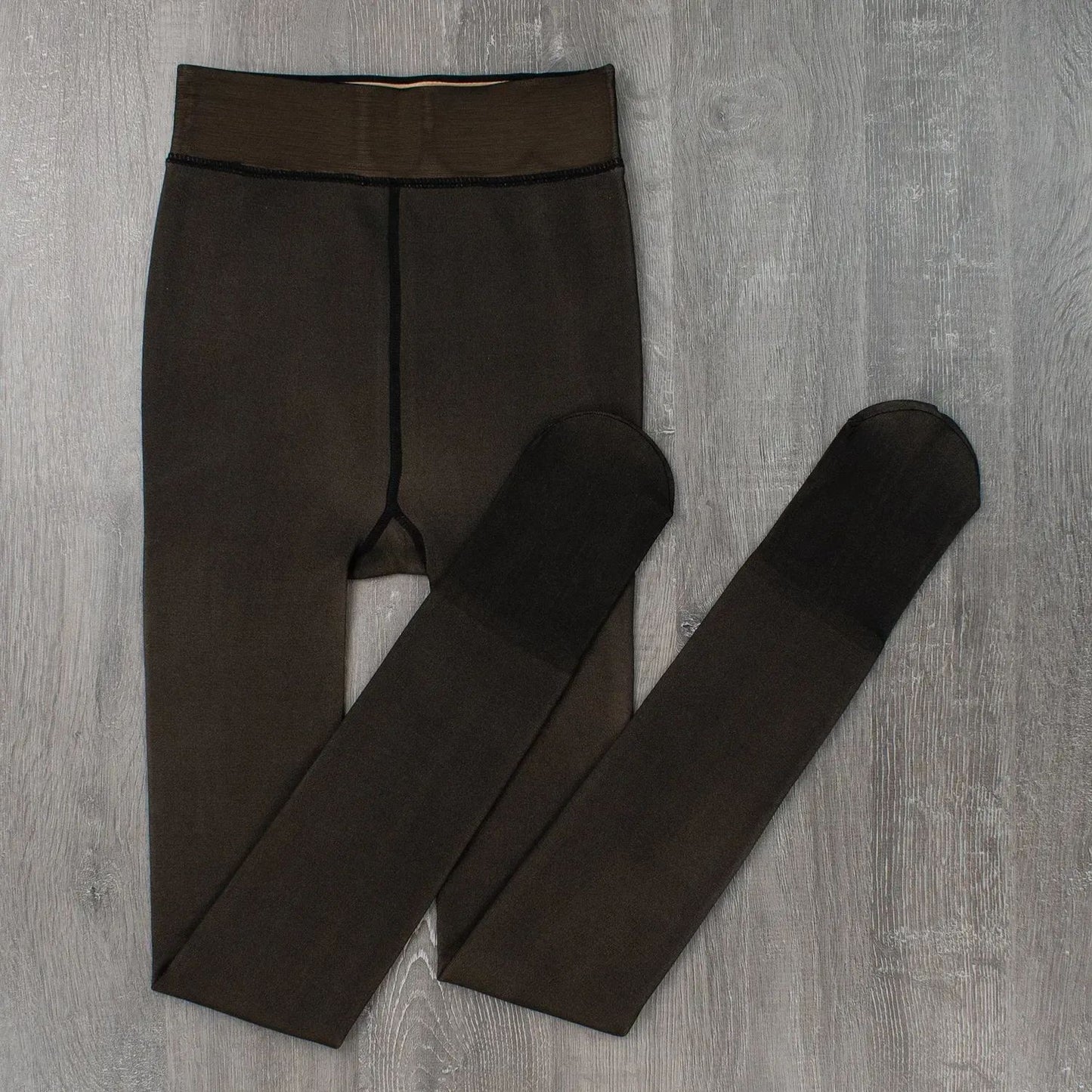 Black Bare-Leg Effect Pantyhose, Size L - Image 2
