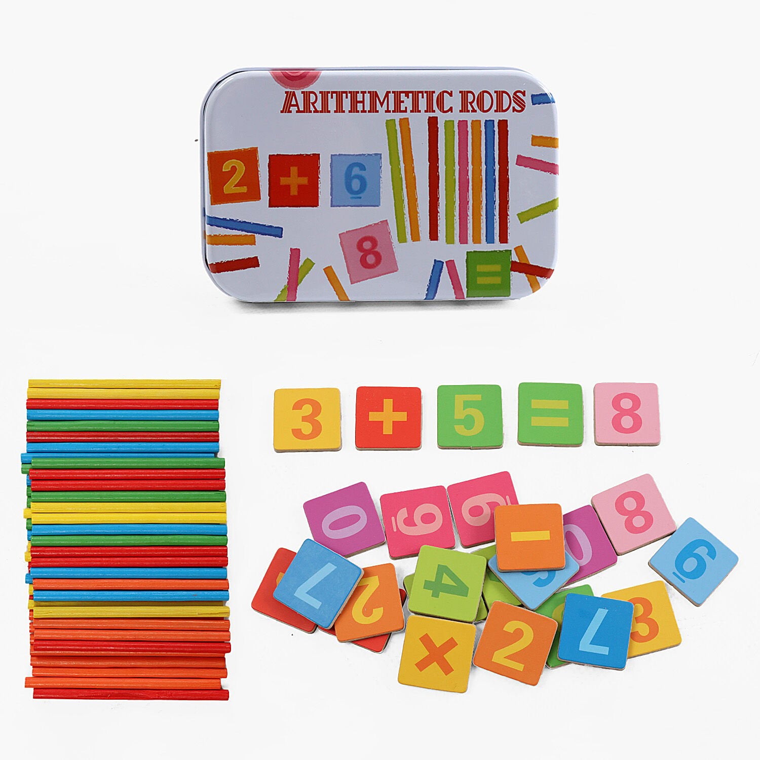 C 73228 Magnetic Math Game in Metal Tin