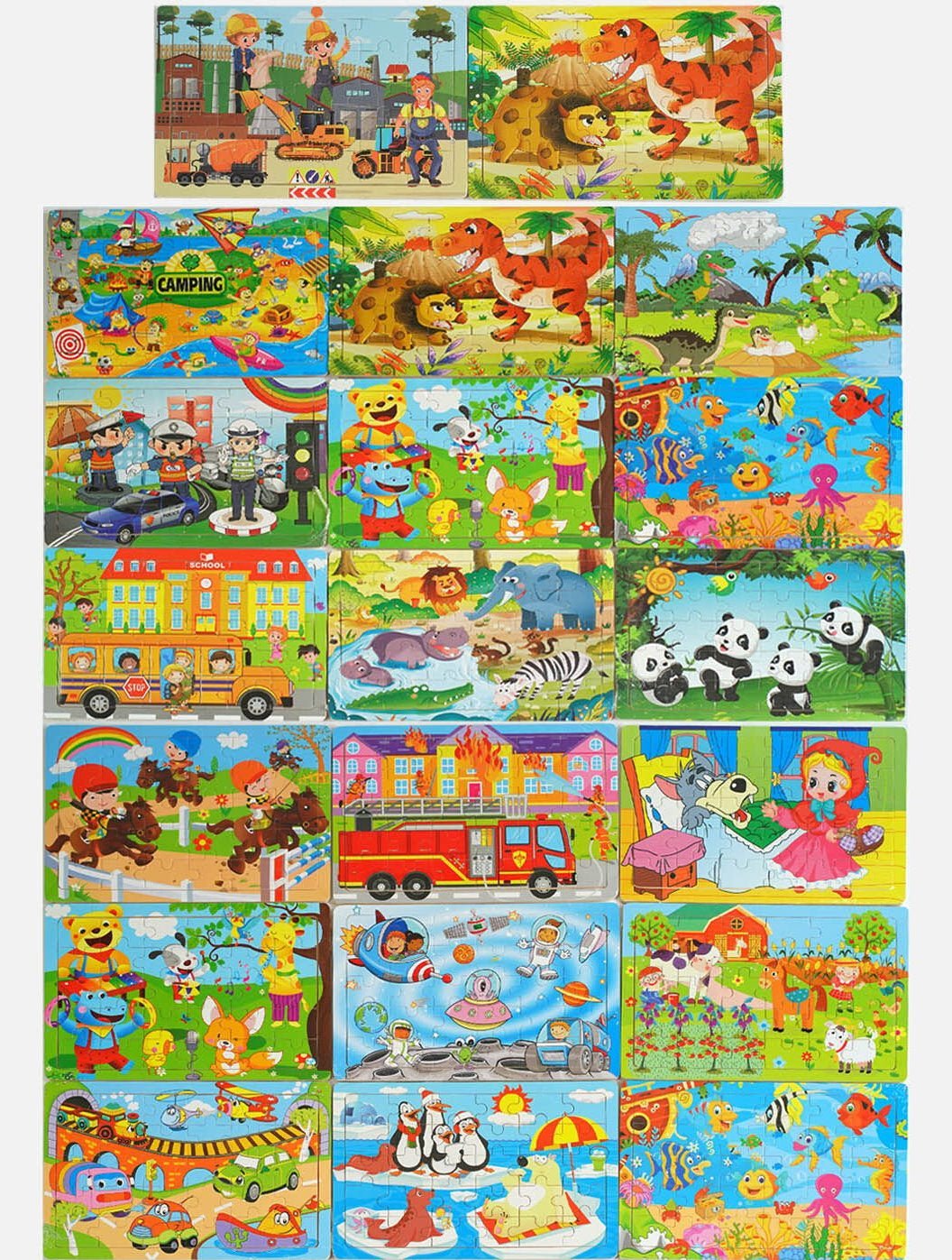 C 63416 Assorted Wooden Puzzle, 30 Pieces