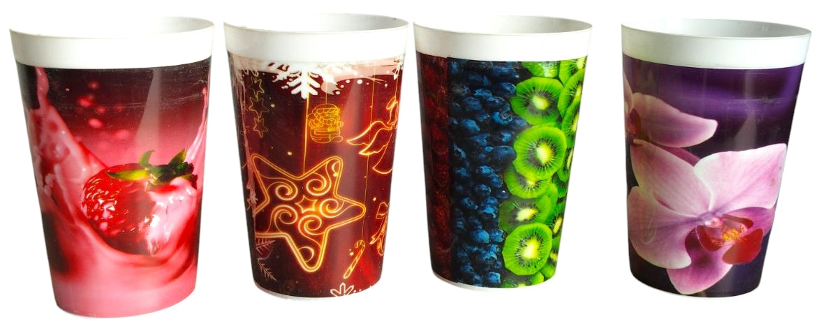 Decorated Plastic Cup, 0.4 L - Image 2