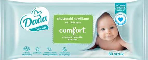 Dada Extra Soft Comfort Baby Wet Wipes, 80 pcs