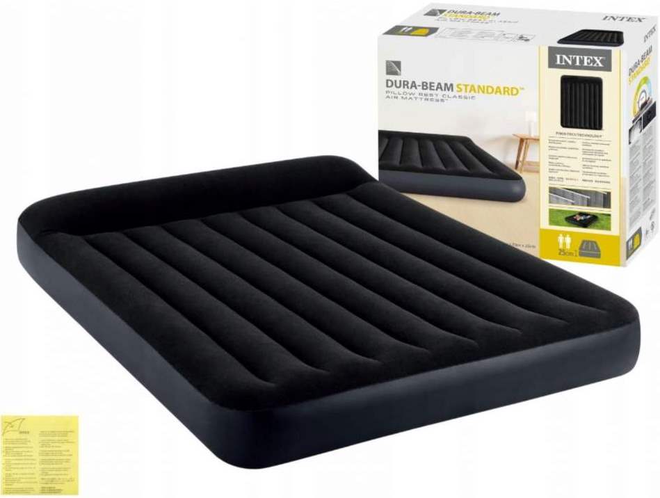Intex 64143 Air Mattress with Headrest, 1.52 x 2.03 m x 25 cm