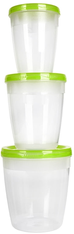Al-Plastik Twist Box 3-in-1 Airtight Food Storage Container Set, 1.7 L + 1.3 L + 900 mL