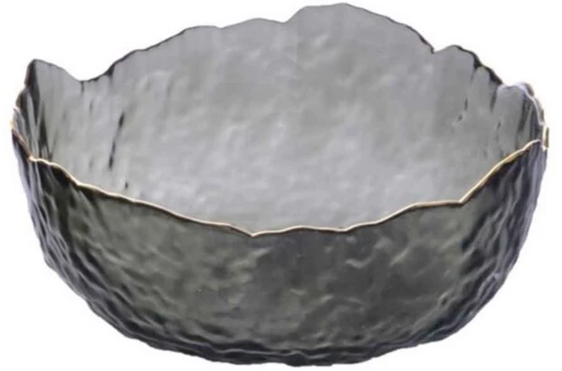 Olens O8030-165 Golden Poppy Black Medium Salad Bowl, 16.5 x 6.5 cm