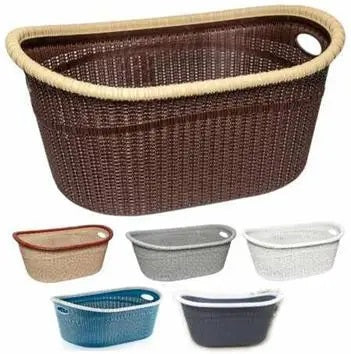 Plastart LA530 Oval Knit-Style Basket, 42 x 55 x 28 cm, 35 L