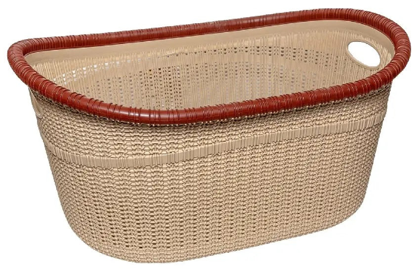 Plastart LA530 Oval Knit-Style Basket, 42 x 55 x 28 cm, 35 L - Image 2