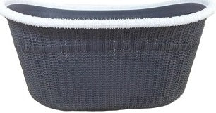 Plastart LA530 Oval Knit-Style Basket, 42 x 55 x 28 cm, 35 L - Image 4