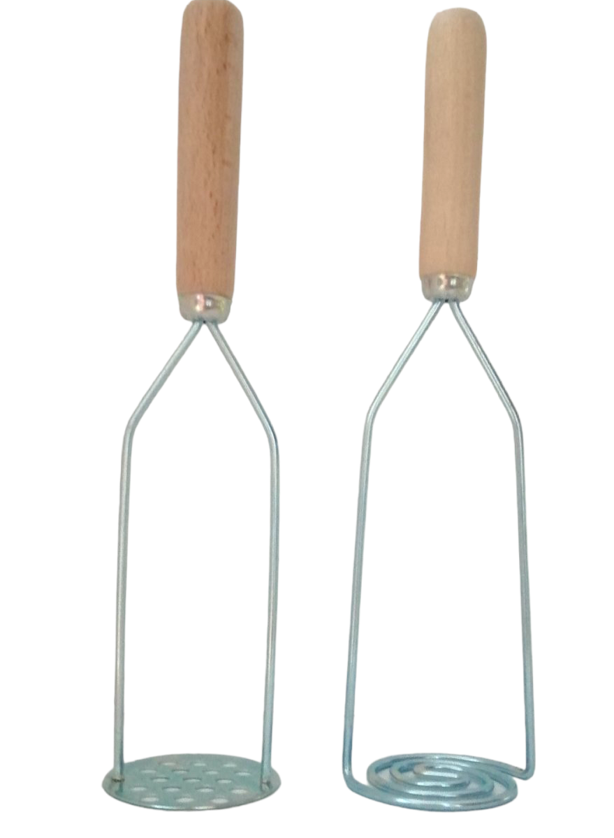 Metal Potato Masher with Wooden Handle