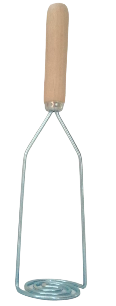 Metal Potato Masher with Wooden Handle - Image 2