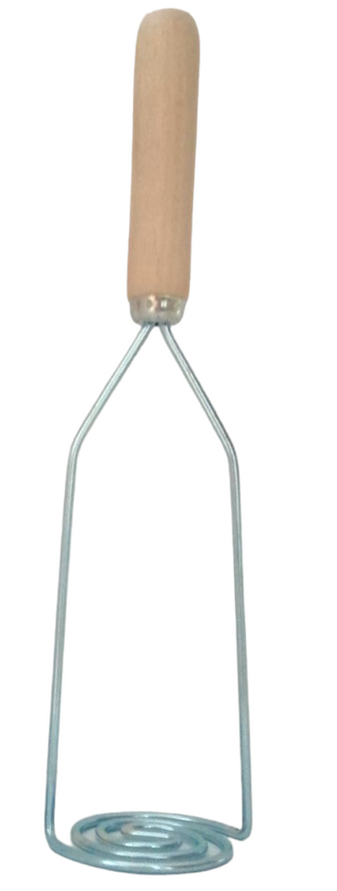 Metal Potato Masher with Wooden Handle - Image 2