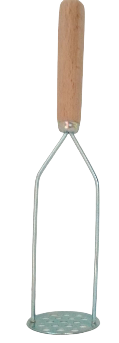 Metal Potato Masher with Wooden Handle - Image 3