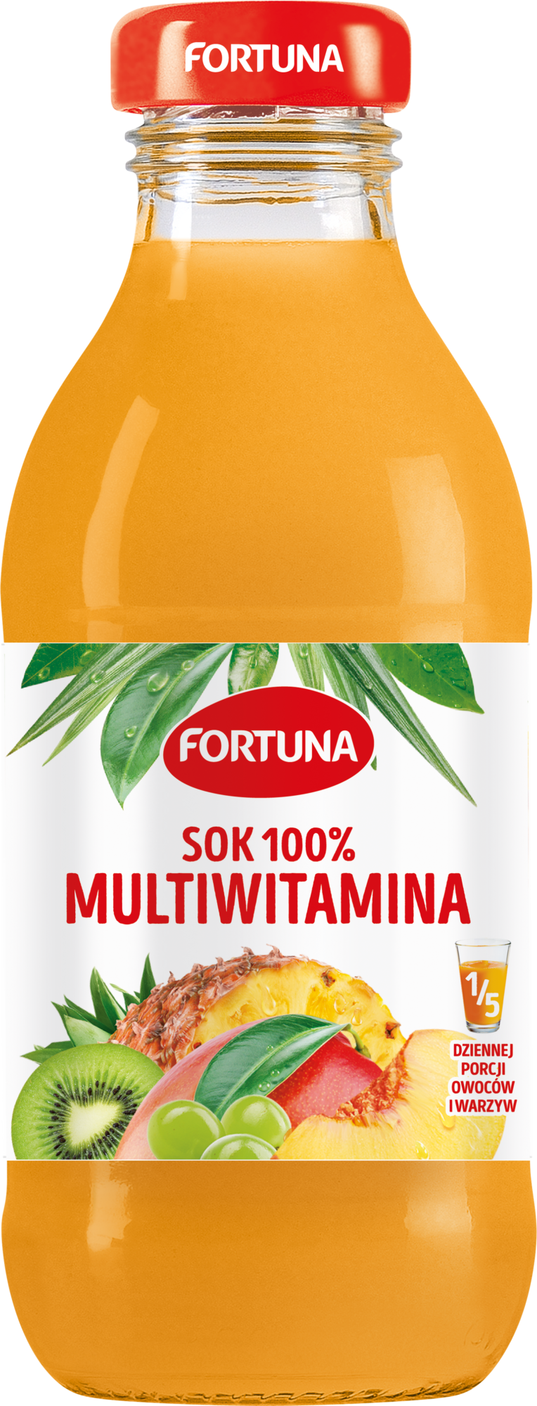 Fortuna Multivitamin Juice Glass Bottle, 300 mL