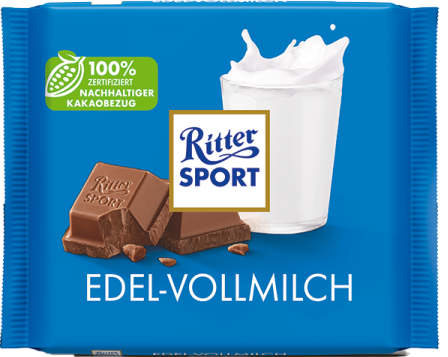Ritter Sport Fine Milk Chocolate, 100 g