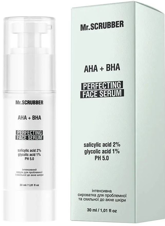 Mr. Scrubber AHA + BHA Intensive Serum for Problem & Acne-Prone Skin, 30 mL