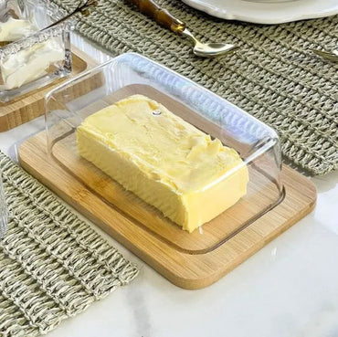 Ardesto AR0919 Midori Butter Dish with Bamboo & Plastic, 20 x 15 x 7.5 cm - Image 2