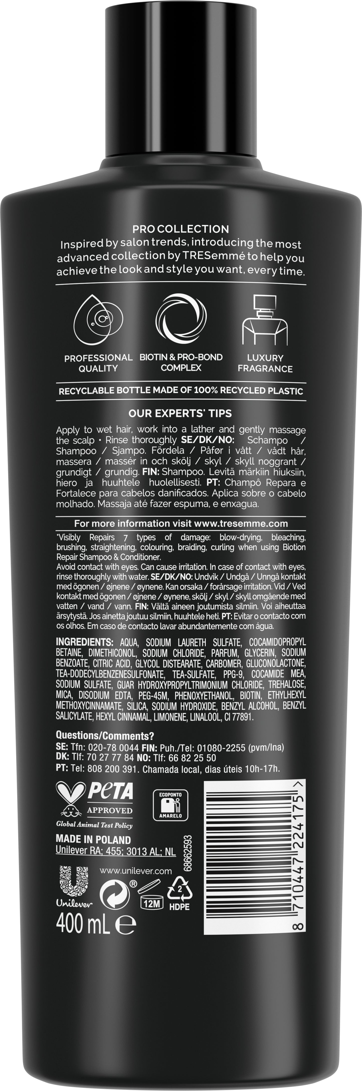 Tresemme Biotin Repair Shampoo, 400 mL - Image 2