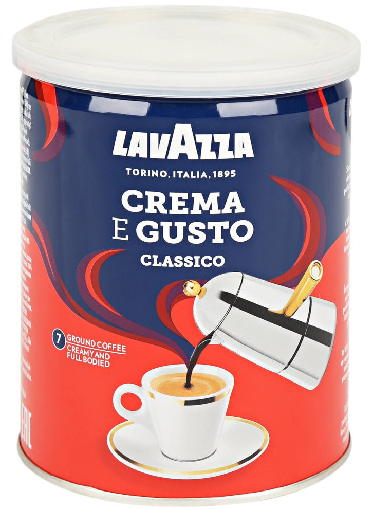 Lavazza Crema & Gusto Classico Ground Coffee Can, 250 g