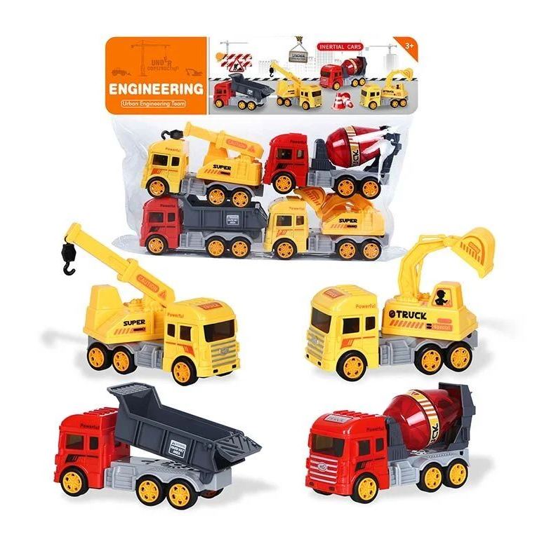 Hua Guan 700-5 Construction Vehicle Set, 4 pcs