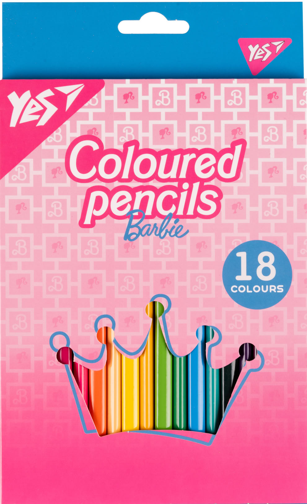Yes 290735 Barbie Colored Pencils, 18 Colors