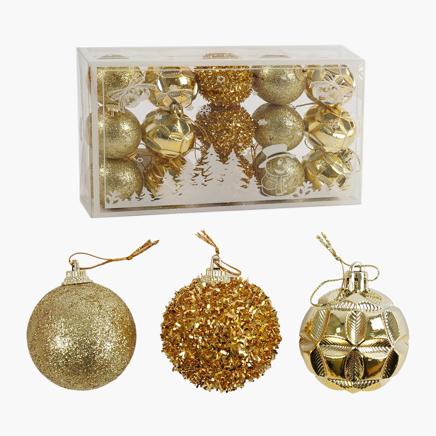 C 67304 Christmas Ball Ornaments, 5 cm Diameter, 15 pcs