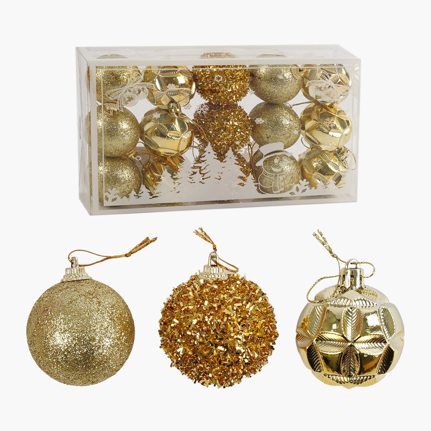 C 67304 Christmas Ball Ornaments, 5 cm Diameter, 15 pcs
