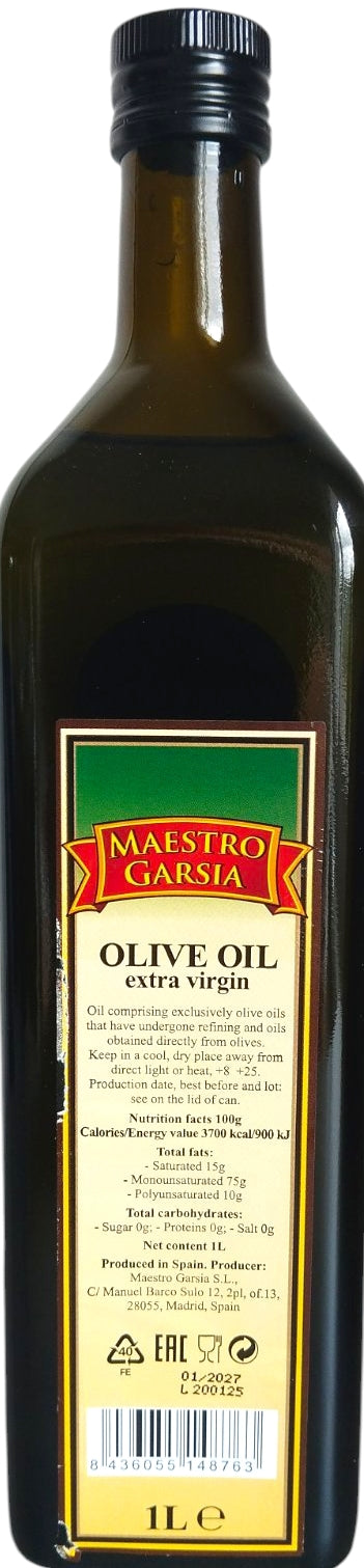 Maestro Garsia Extra Virgin Olive Oil, 1 L
