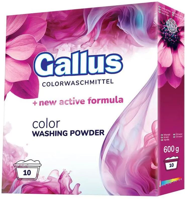 Gallus Color Laundry Detergent Powder, 600 g