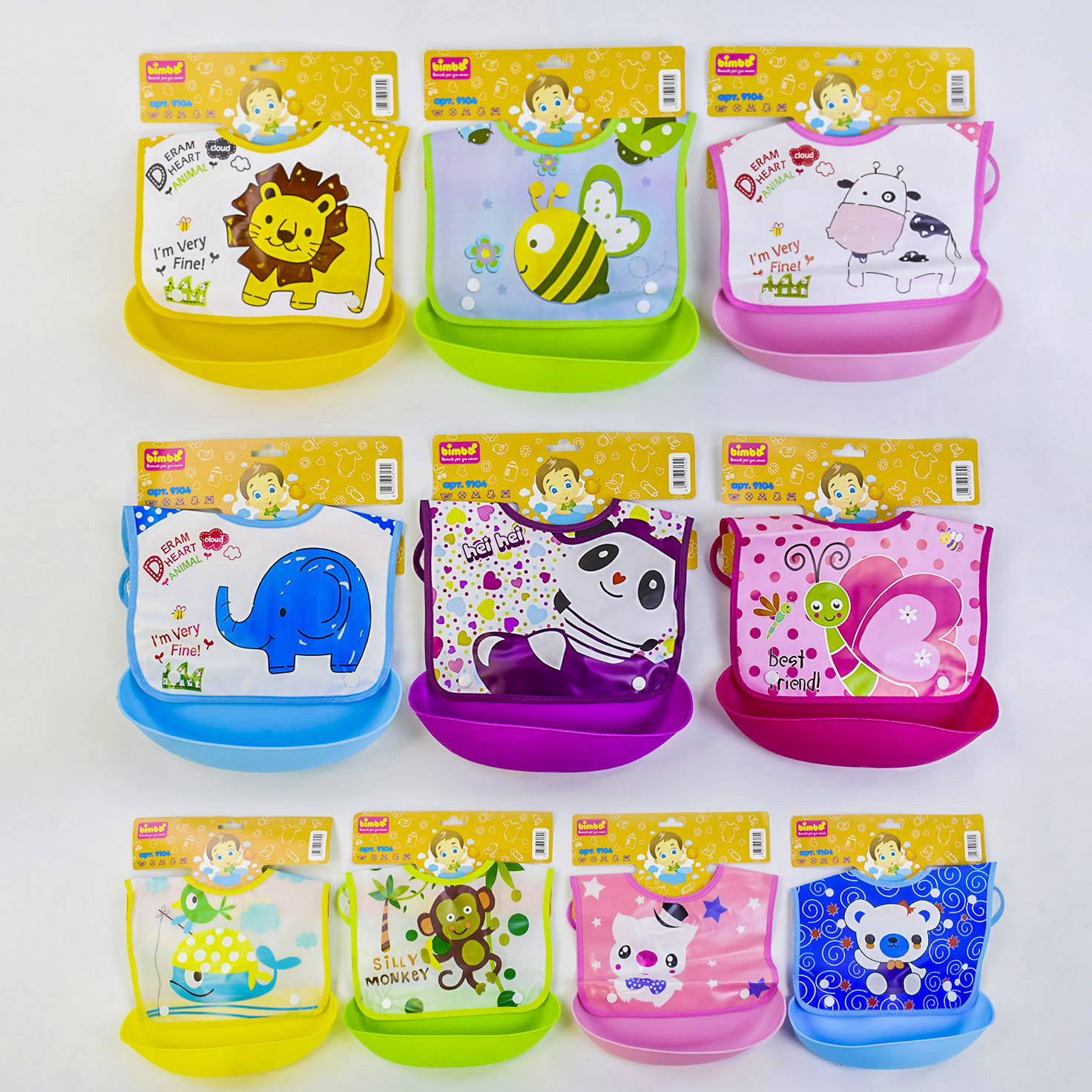Bimbo 9104 Baby Bib with Pocket