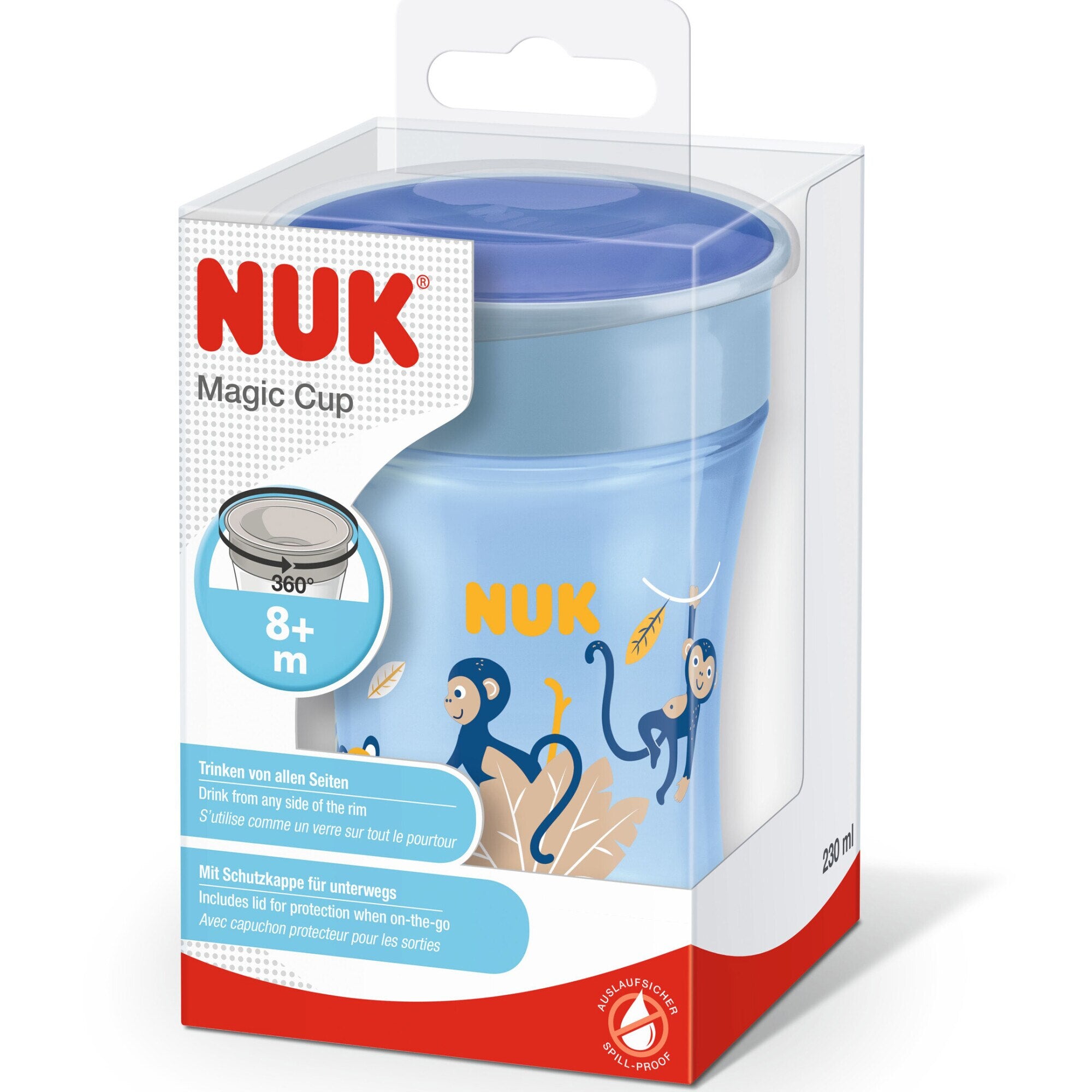 NUK Kids Plastic Sippy Bottle, 230 mL