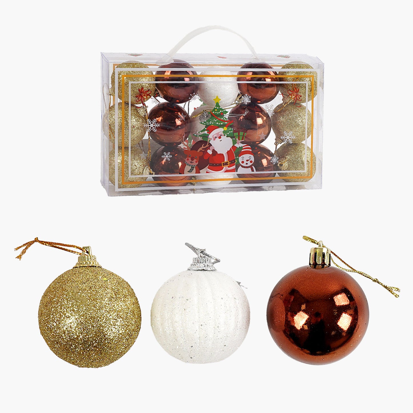 C 67306 Christmas Ball Ornaments, 5 cm Diameter, 15 pcs